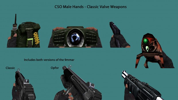 CSO Male Hands - Classic Valve Weapons