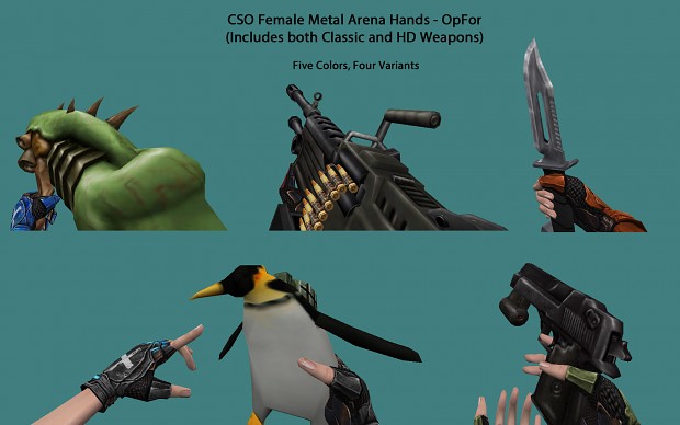 CSO Female Metal Arena Hands - OpFor