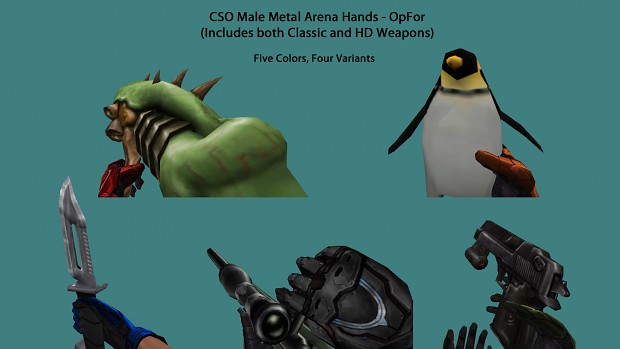 CSO Male Metal Arena Hands - OpFor