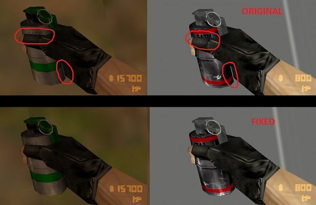 correctly mirrored grenades (default)