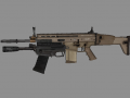 Battlefield 4 SCAR-H with M26,ironsight&coyote;
