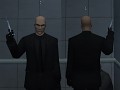 Agent 47/Black suit/No barcode/Gloves on disguise