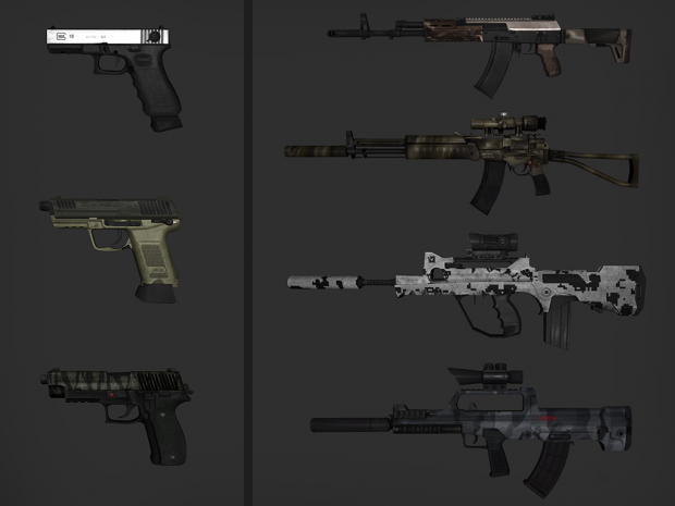 Battlefield 2 Weapon Skins for BF4 Models