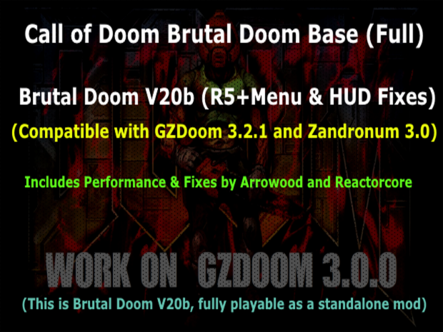 Brutal Doom V20b R5 w/BD Options Menu+Fixes