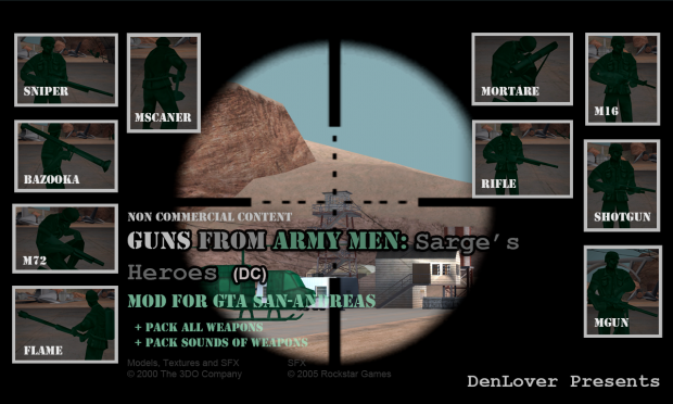 Guns from Army Men: Sarge's Heroes