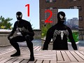 Black Spider-man and Venomized Spidey