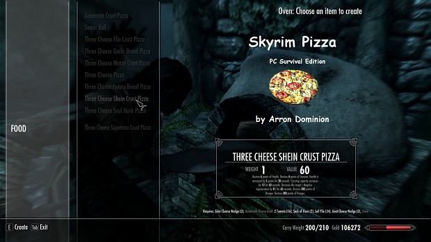 Skyrim Pizza - Creation Club Survival Edition