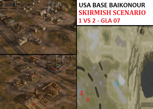 USA Baikonour Skirmish - "Mission GLA07" - 1vs2