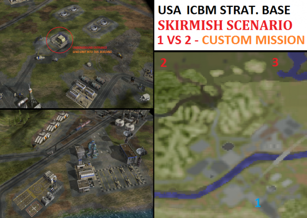 USA ICBM Strategic Base Skirmish - 1vs2