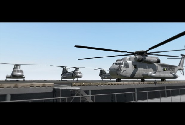 Operation unknown - USMC CH-53D Super Stallion and CH-46E Sea Knight
