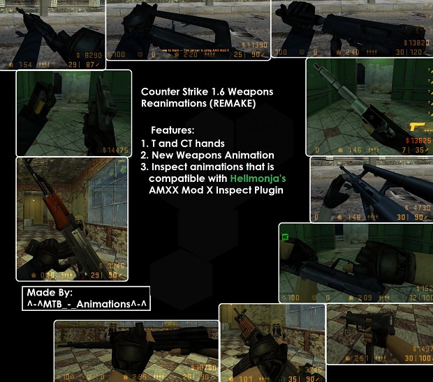Counter Strike 1.6 Weapons Reanims Pack (Remake)