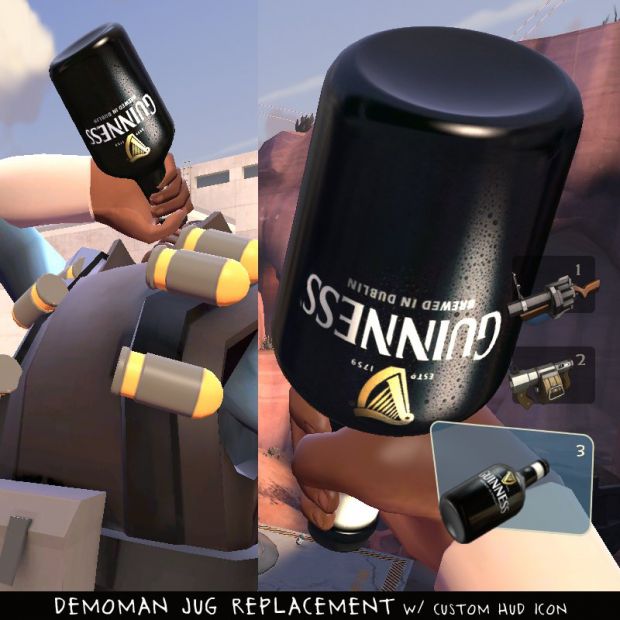 Guinness Beer Demoman Bottle Replacement addon - Team Fortress 2 - ModDB