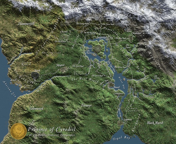 Cyrodiil Terrain Map 2.5