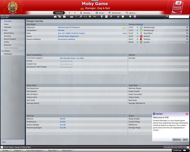 Football Manager 2009 Demo (Strawberry Version)