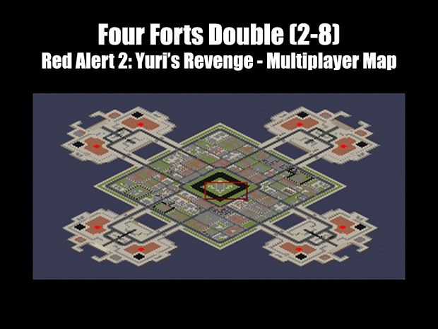 C&C RA2:YR - Four Forts Double MP-Map