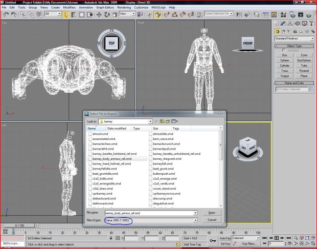 3D Studio Max SMD Import Plug-in - Import SMD mode