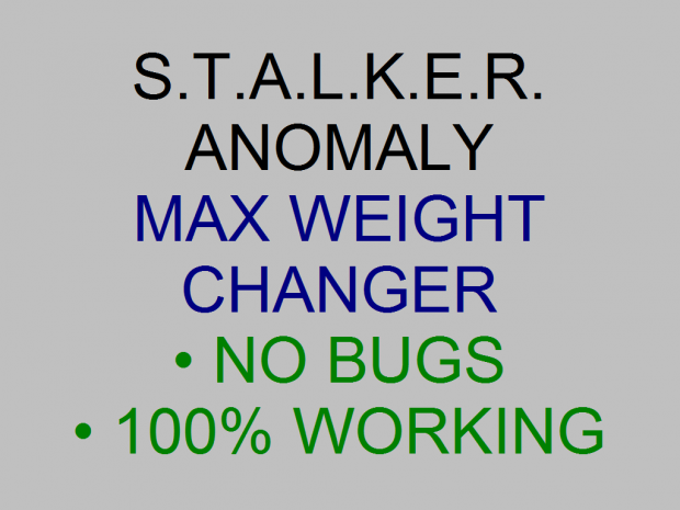 Max Weight Changer (100% working)