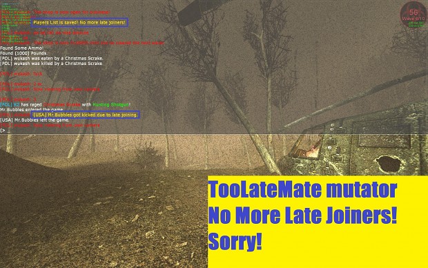 No More Late Joiners - TooLateMate