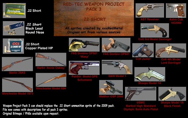 Red-Tec Weapon Sprites (.22 Short)