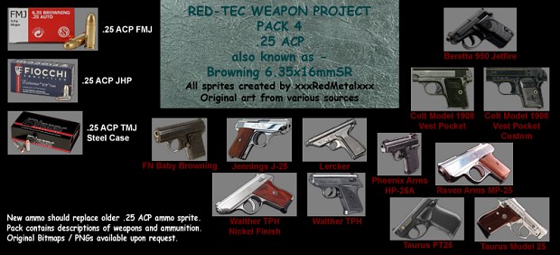 Red-Tec Weapon Sprites (.25 ACP)
