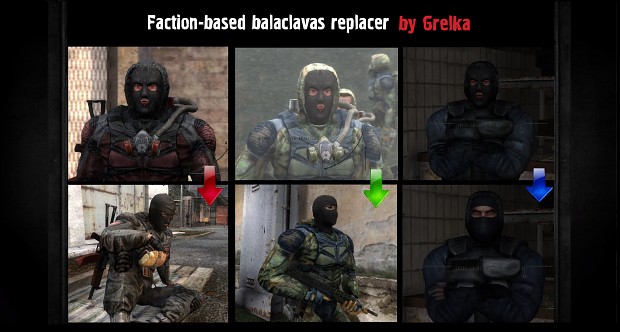 Faction based balaclavas replacer by Grelka