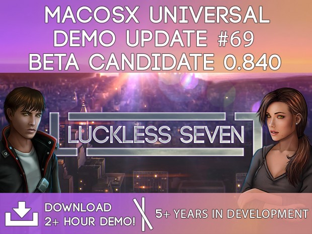 Luckless Seven Beta Candidate 0.840 for MacOSX