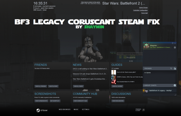 Star Wars Battlefront III Legacy PRE-DEMO(S) - Coruscant Steam/GoG Fix [PATCH]