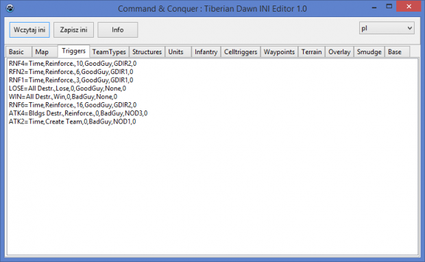 Command & Conquer - Tiberian Dawn INI Editor 1.0b