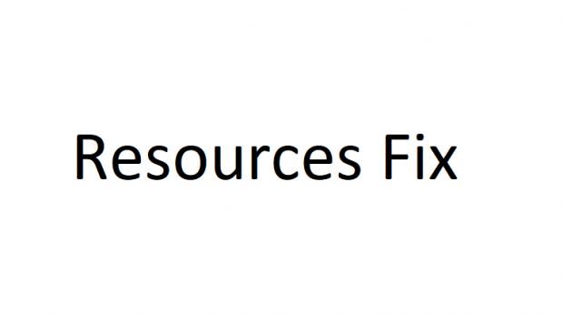 Resource Fix