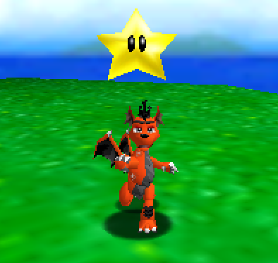 Super Mario 64, but as a dragon