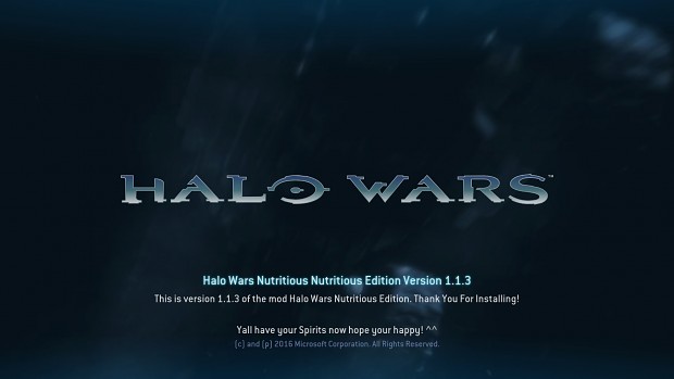 Halo Wars Nutritious Edition Version 1.1.3
