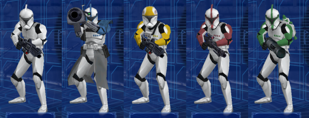 Recoloured Clone Troopers Mini Mod