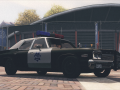 Black and White Dodge Monaco Police Car