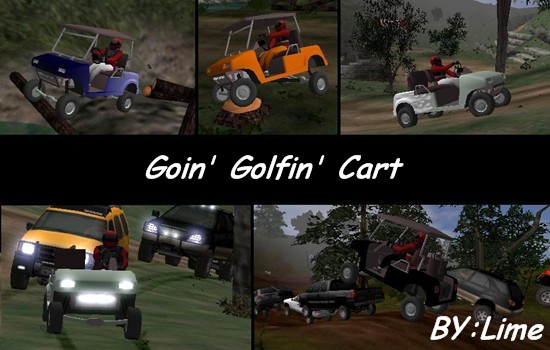 Lime's Goin' Golfin' Cart