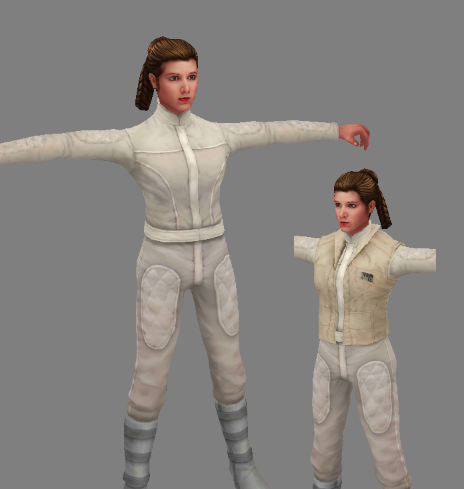Leia Organa - Empire Strikes Back (for modders, two variants) UPDATED
