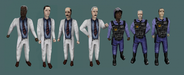 Variety of Scientists and Security Guards (FOR MODERS)