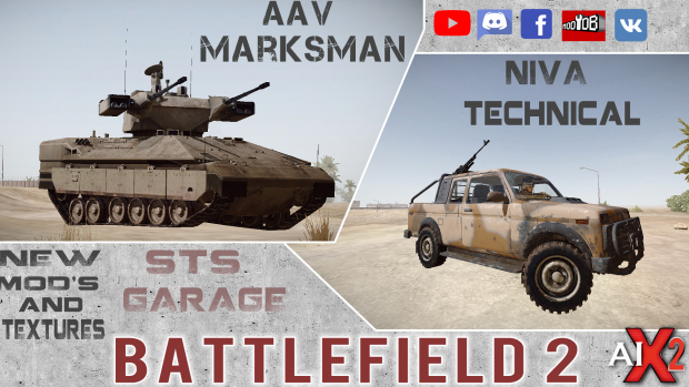 BF2. New Mods: AAV Marksman and NIVA Technical