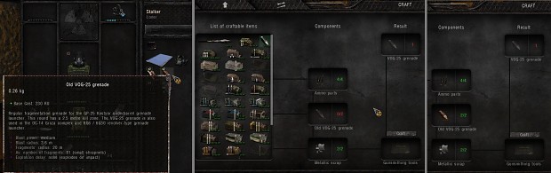 VOG-25 & M203 grenades crafting fix update 1 for 1.5.1