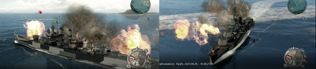 Cruiser and Destroyer muzzle effects