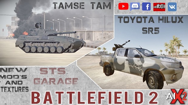 BF2. New Mods: TAMSE TAM and Toyota Hilux SR5
