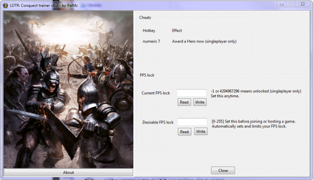 LOTR Conquest Trainer v0.2 (Requires Cheat Engine)