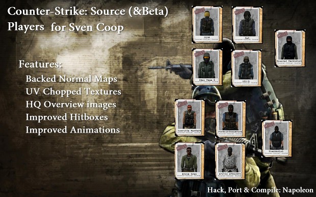 Counter-Strike: Source Player models for SvenCoop