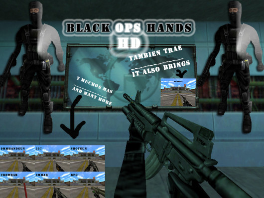 HD Weapons with Black Ops OP4 Hands [HL1]