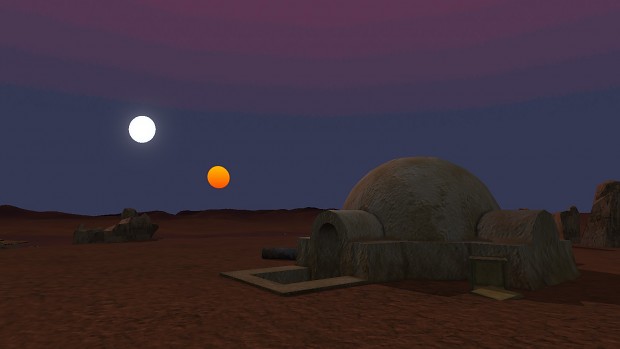 Tatooine Dune Sea: Binary Sunset