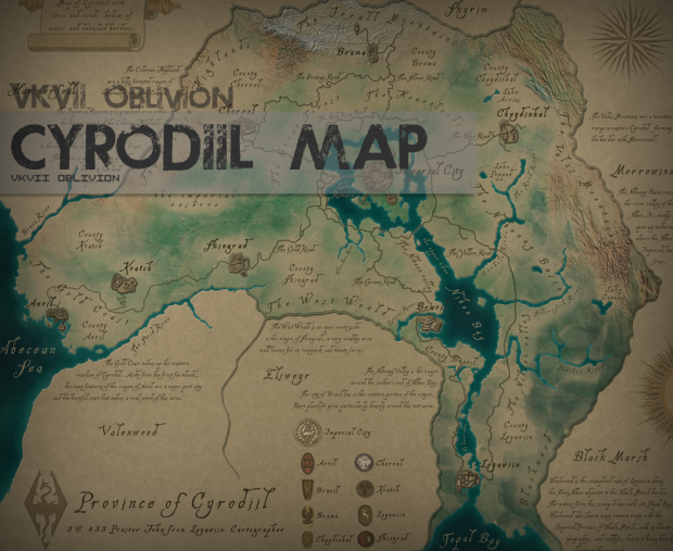 VKVII Oblivion Cyrodiil Map