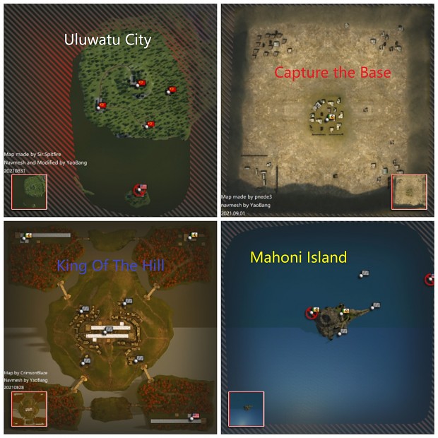 4 Old Maps with AISupport New