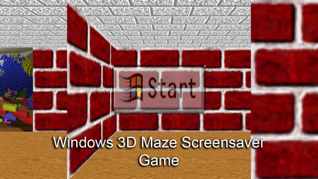 Windows 3D Maze Screensaver Game