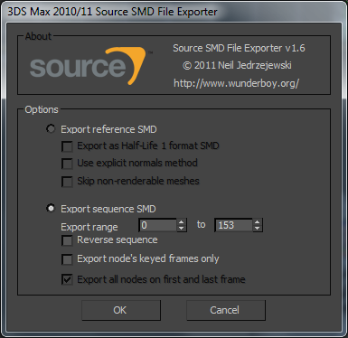 3DS Max 2010 HL2 Source SMD Import/Export Scripts