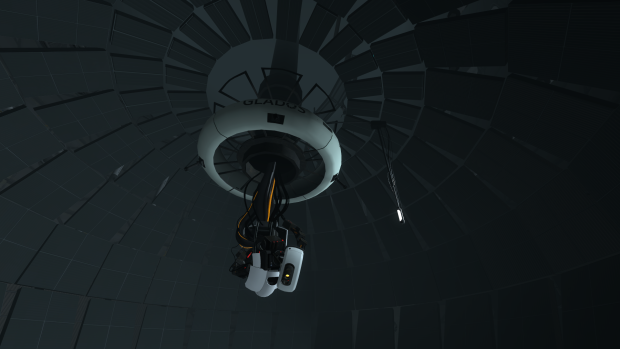 Glados cleaned, with wordmark on discs