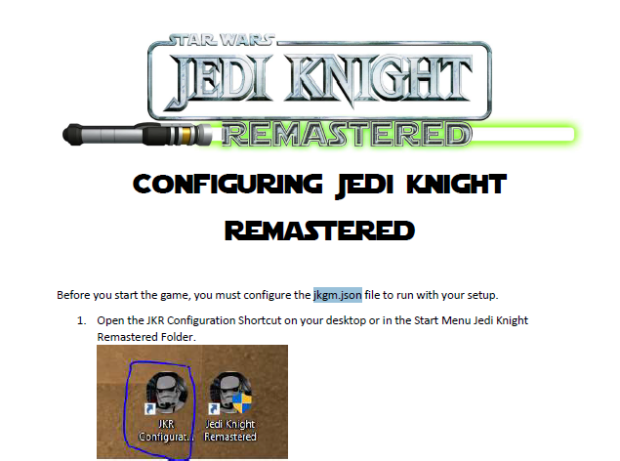 Jedi Knight Remastered Configuration Guide 2.0